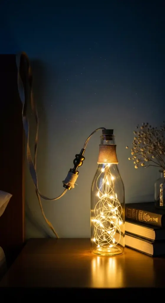 fairy-light-bottles-on-nightstands