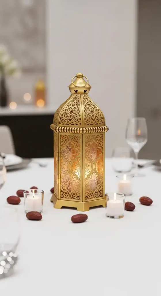 luxury-gold-lantern-iftar-centerpiece