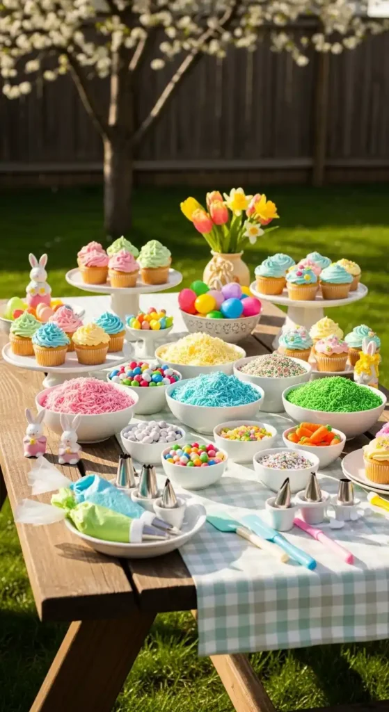 cupcake-decorating-table