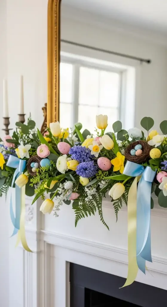 easter-garland-with-flowers