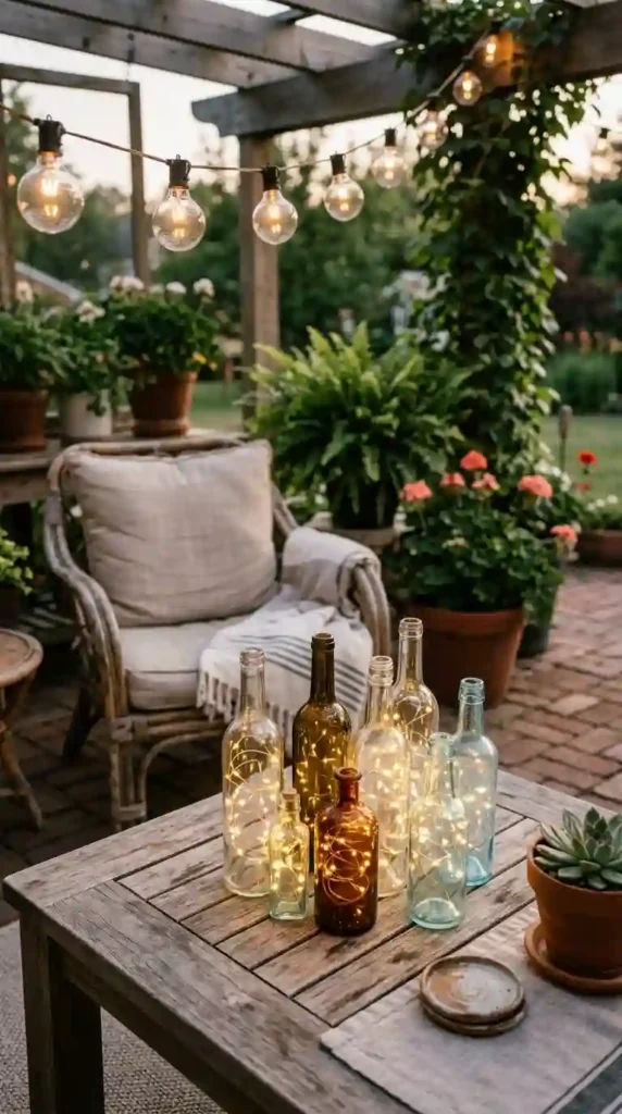 fairy-lights-inside-empty-glass-bottles