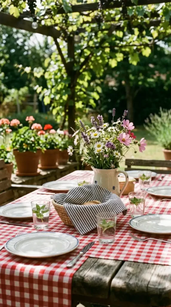 introduce-a-gingham-or-striped-textile-at-the-table