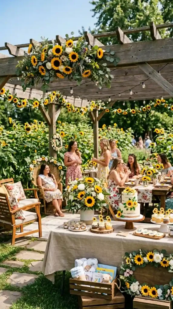 sunflower-garden-baby-shower-theme