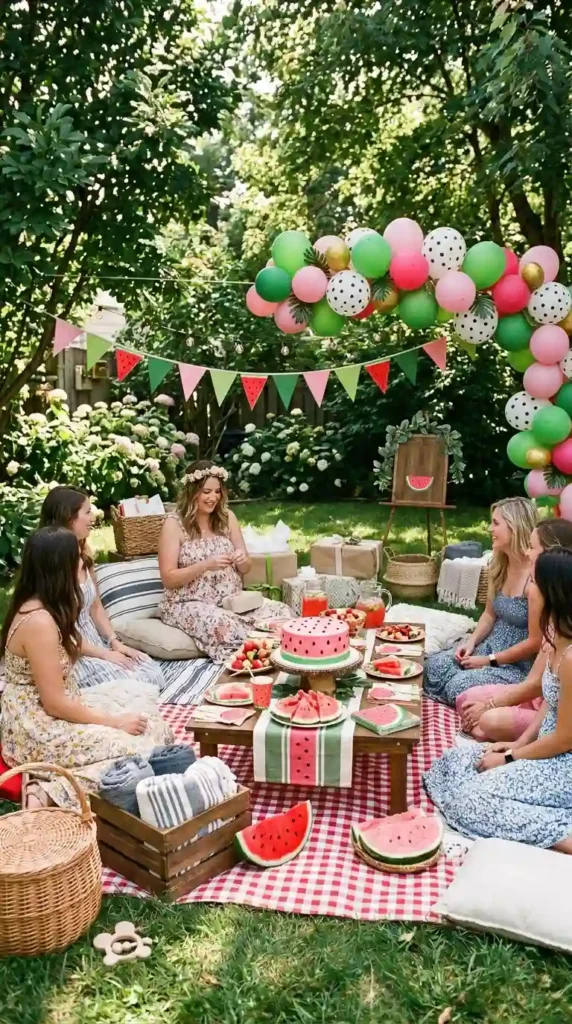 watermelon-picnic-baby-shower-theme